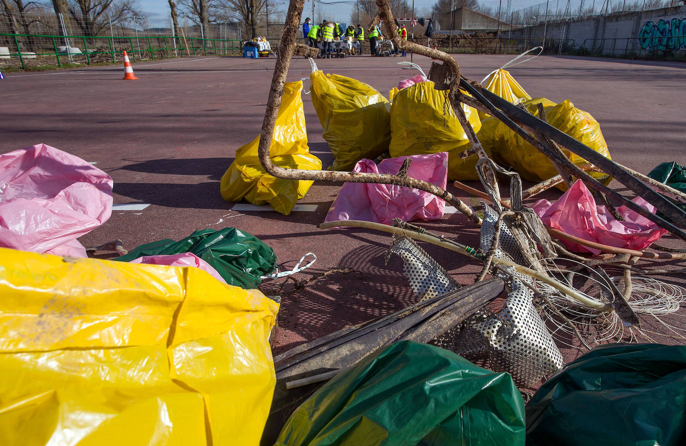 Residuos recogidos en una actividad de voluntariado ambiental. 