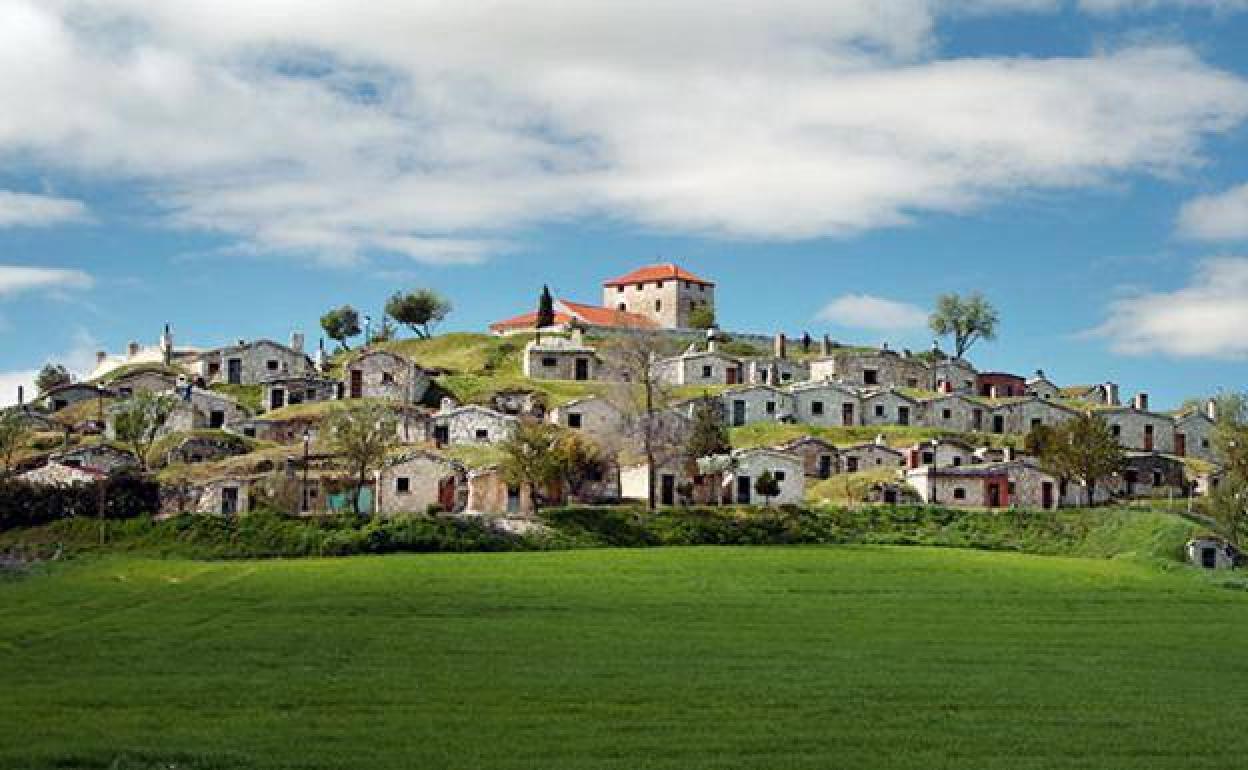 Vista de el barrio de bodegas de 'El Cotallo' en Moradillo de Roa.