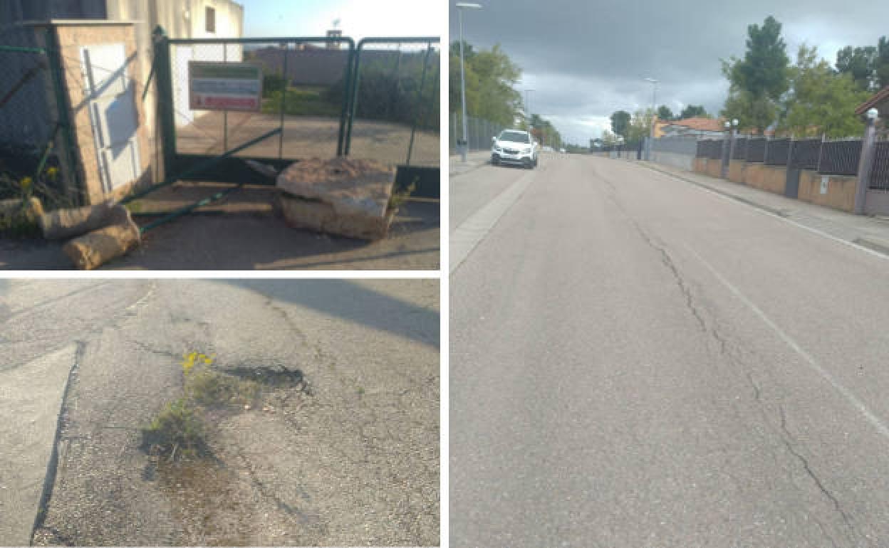 Imágenes enviadas por los vecinos de Costaján en Aranda de Duero para denunciar el abandono municipal.