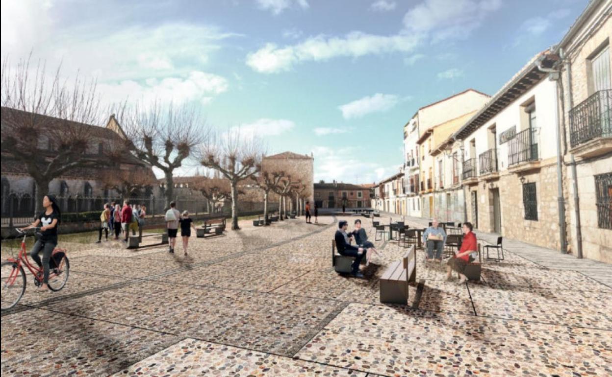 Recreación de la remodelación de la calle Alfonso VIII.