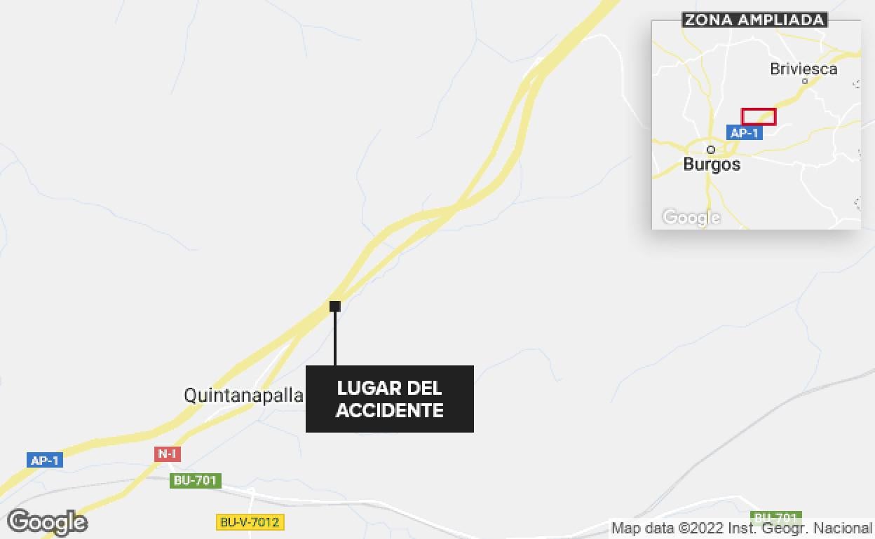 El accidente se ha producido en Quintanapalla y se ha tenido que desvíar el tráfico por la N-I