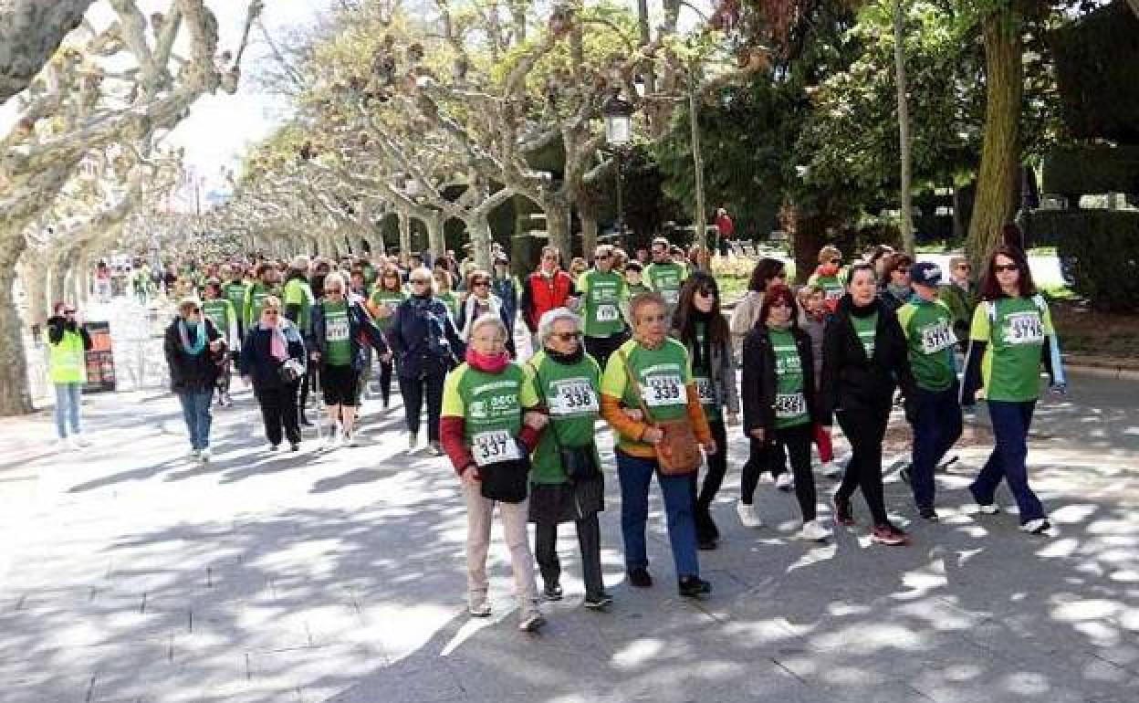 Imágenes de la primera marcha contra el cáncer celebrada en Burgos en mayo de 2019.