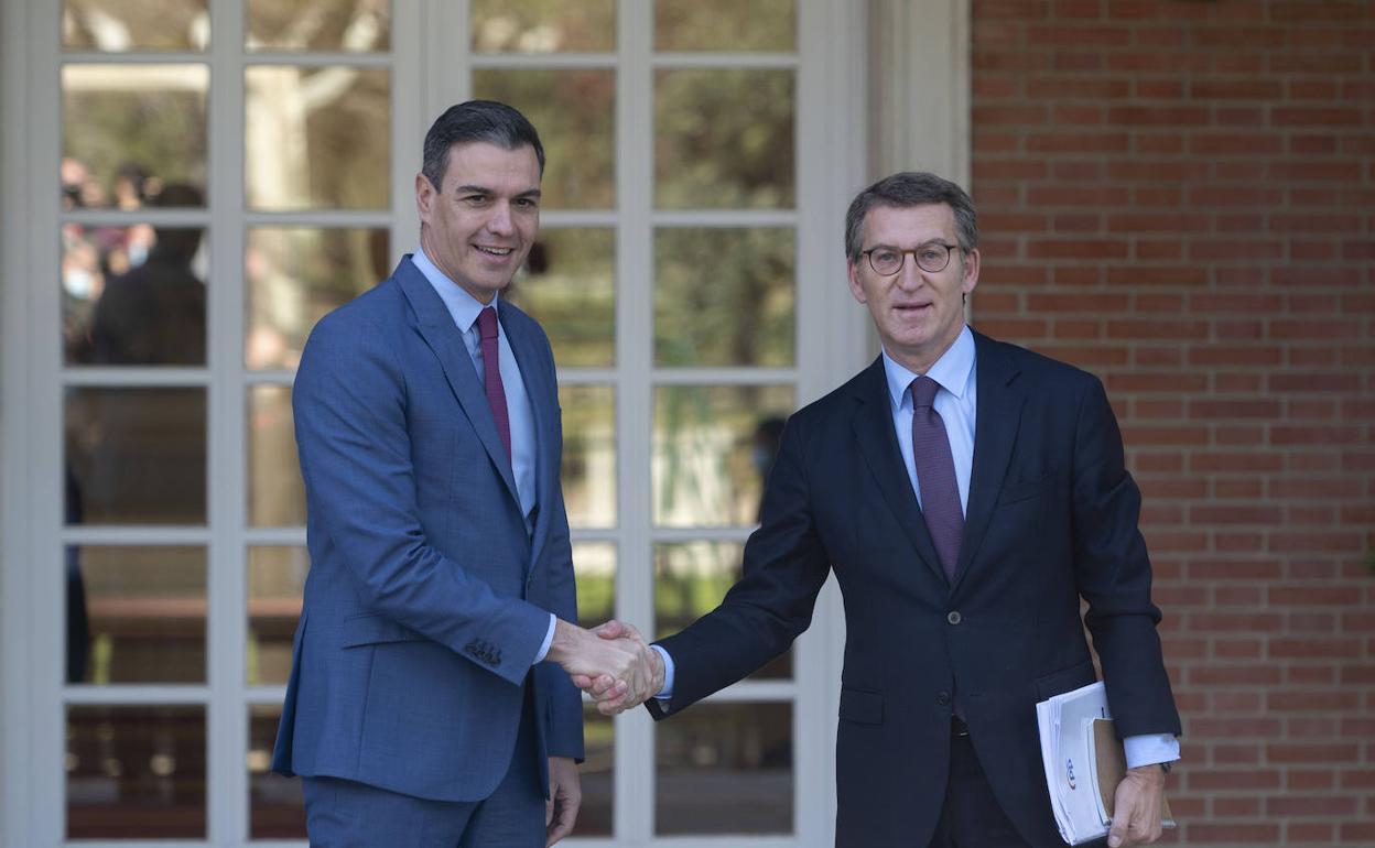 Pedro Sánchez y Alberto Núñez Feijóo. 