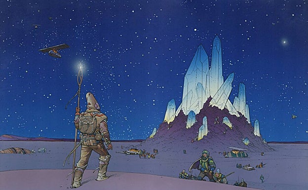 Viñeta de 'Cristal Majeur' (1985) de Jean Giraud, Moebius. 
