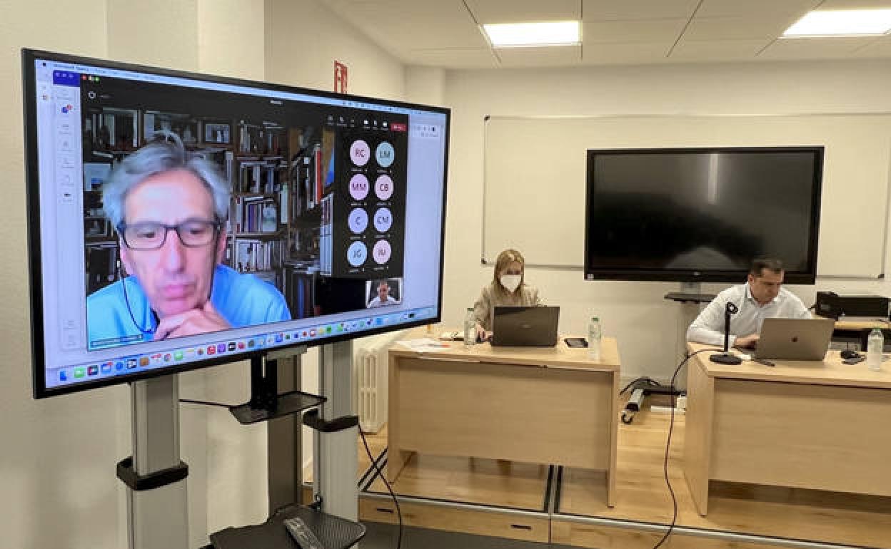 Una de las ponencias online. 