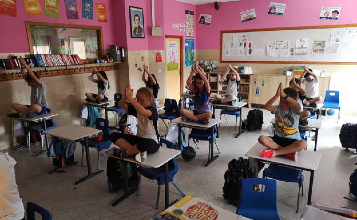 Las técnicas de relajación no faltaron en su 'viaje' al Tibet. 