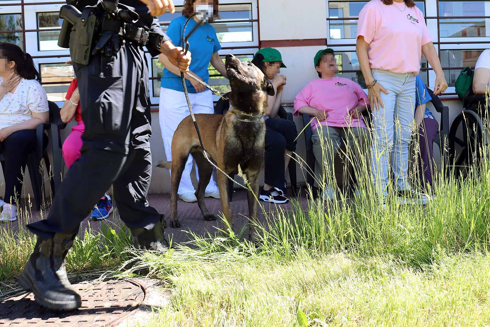 La unidad canina visitó la Residencia Asisitida de Personas Mayores de Fuentes Blancas.