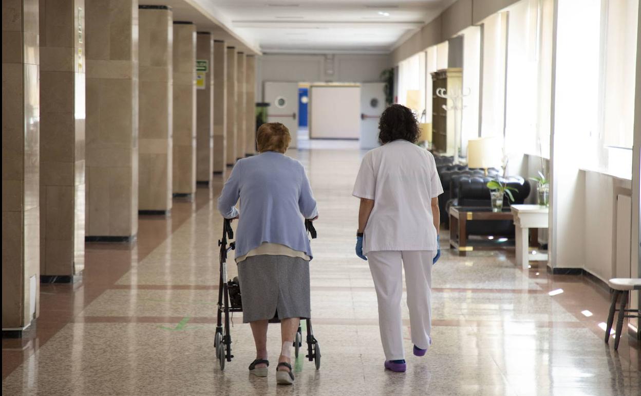 Interior de una residencia de la tercera edad. 