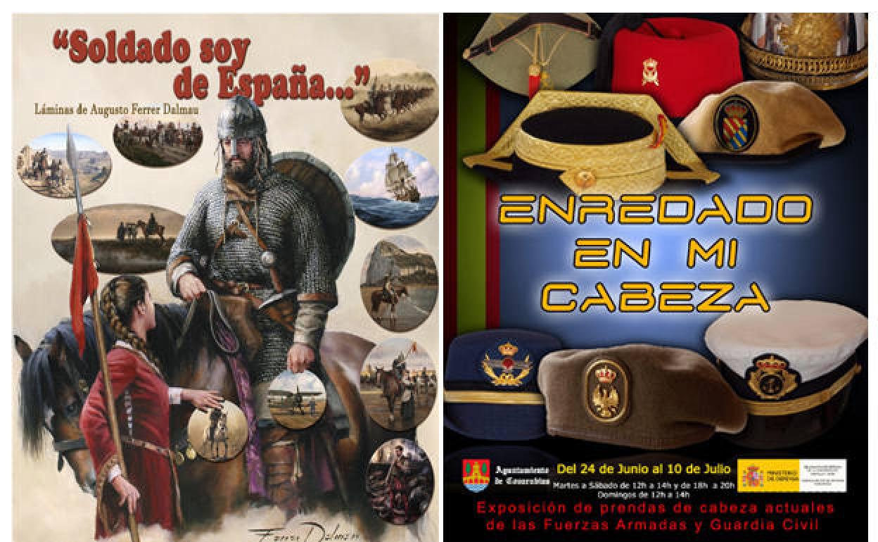 Covarrubias inaugura sendas exposiciones en torno a las Fuerzas Armadas y la Guardia Civil