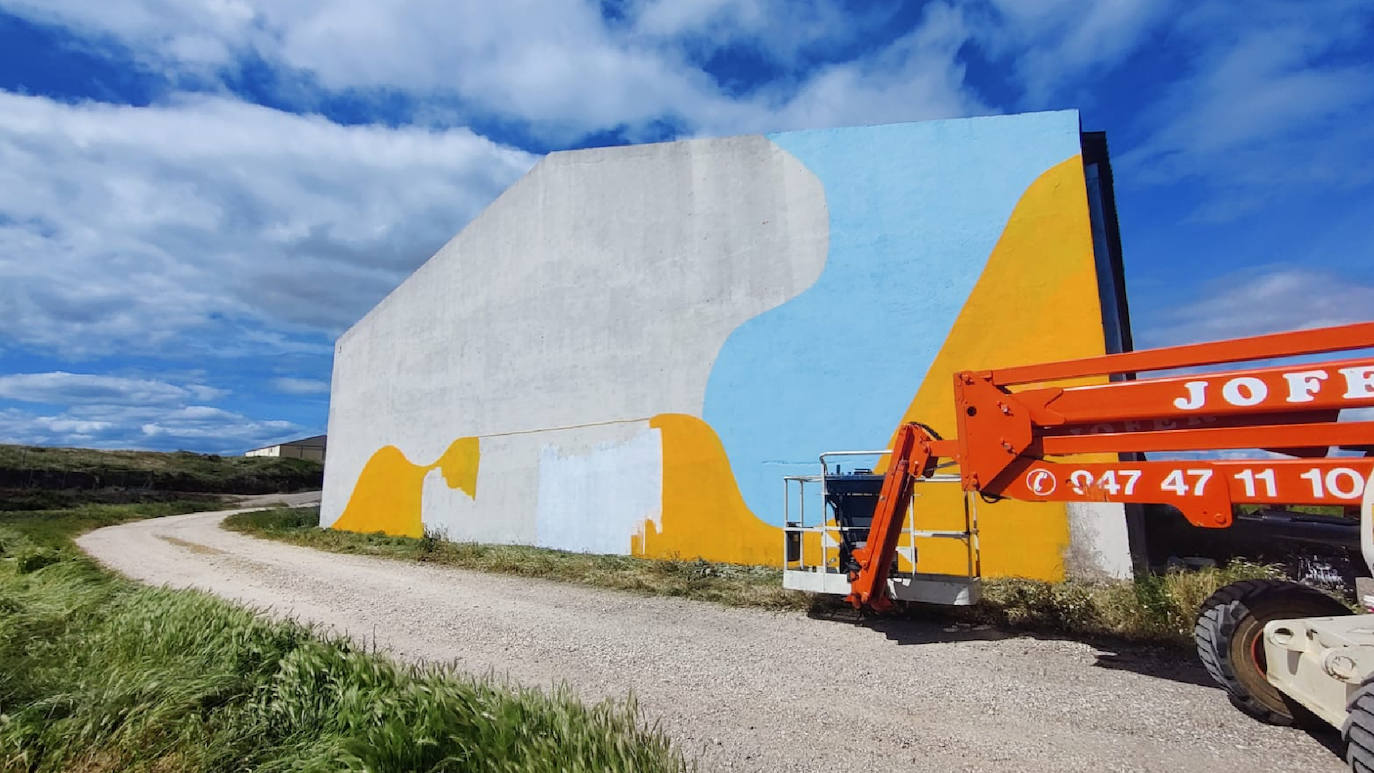 Murales artísticos creado por Tinte Rosa en Tubilla del Lago, Villangómez y Belorado