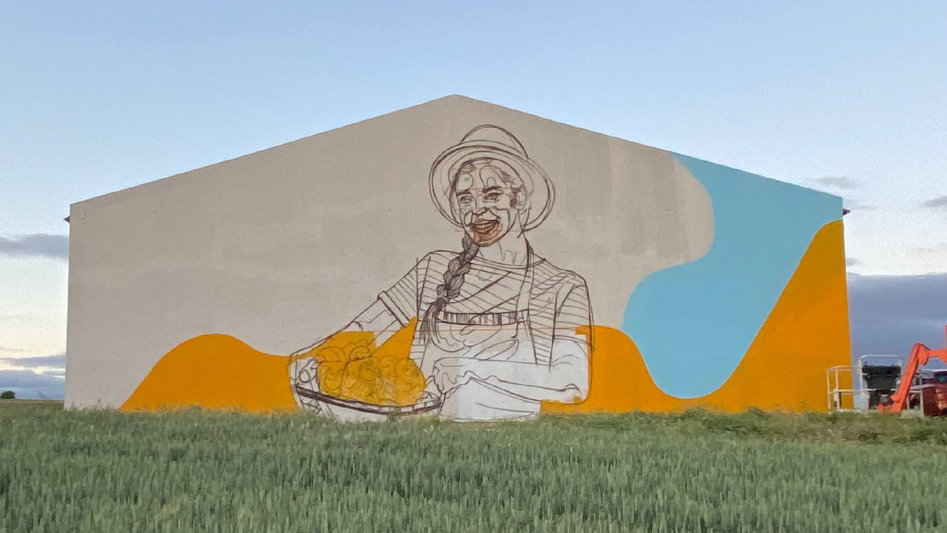 Murales artísticos creado por Tinte Rosa en Tubilla del Lago, Villangómez y Belorado