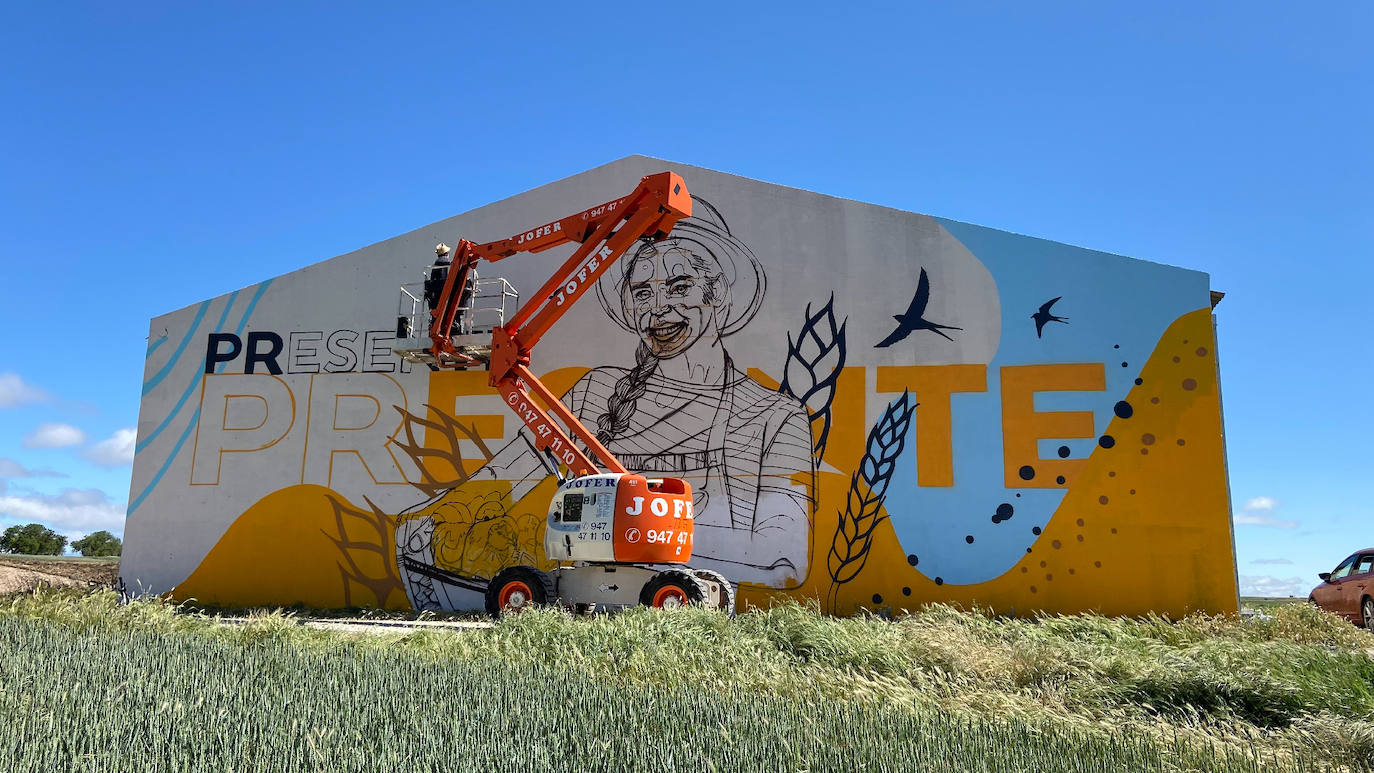 Murales artísticos creado por Tinte Rosa en Tubilla del Lago, Villangómez y Belorado