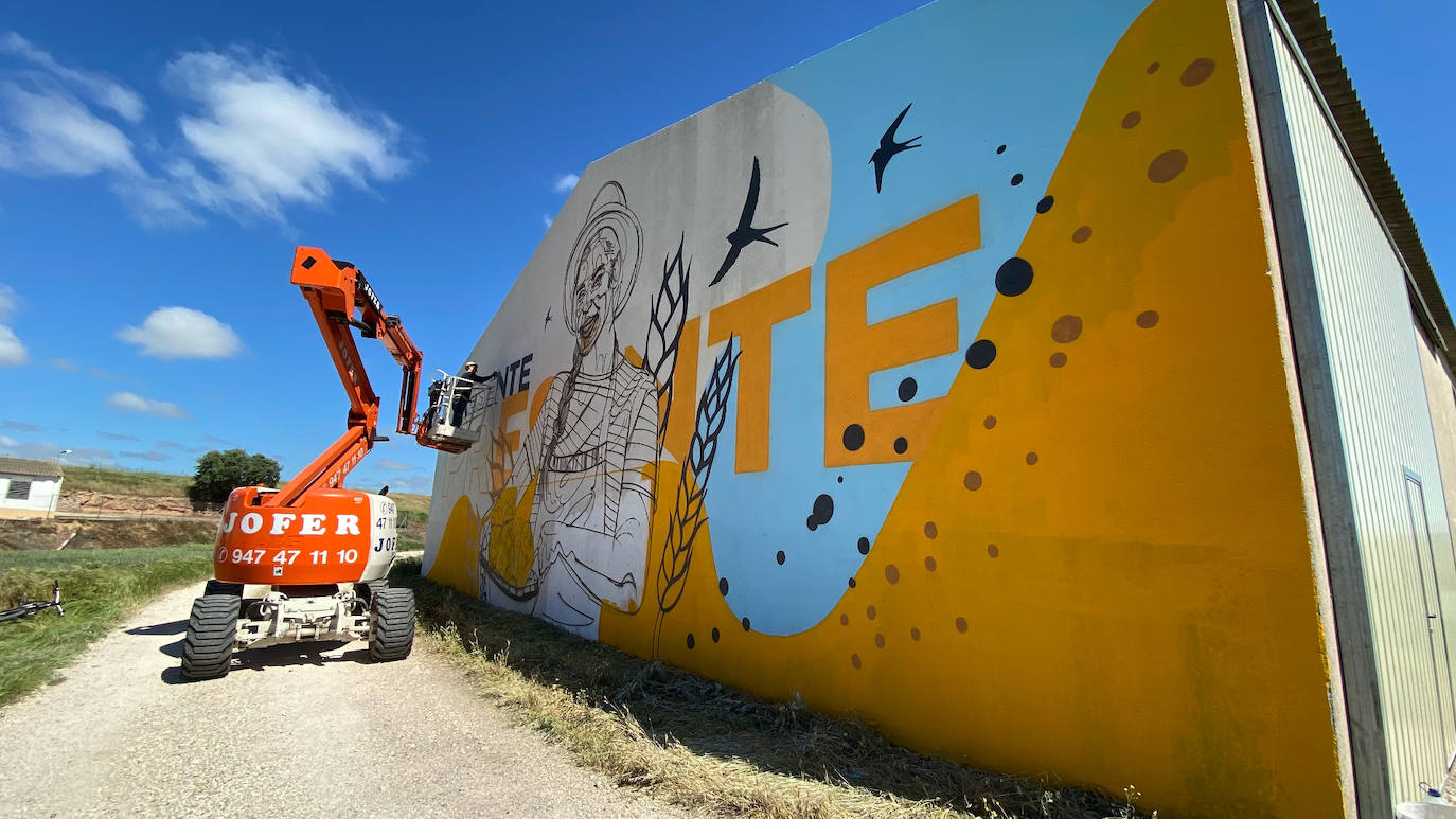 Murales artísticos creado por Tinte Rosa en Tubilla del Lago, Villangómez y Belorado