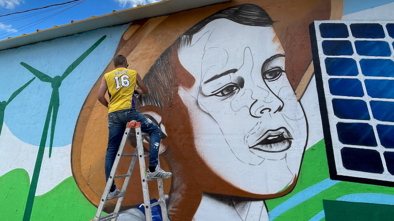 Murales artísticos creado por Tinte Rosa en Tubilla del Lago, Villangómez y Belorado