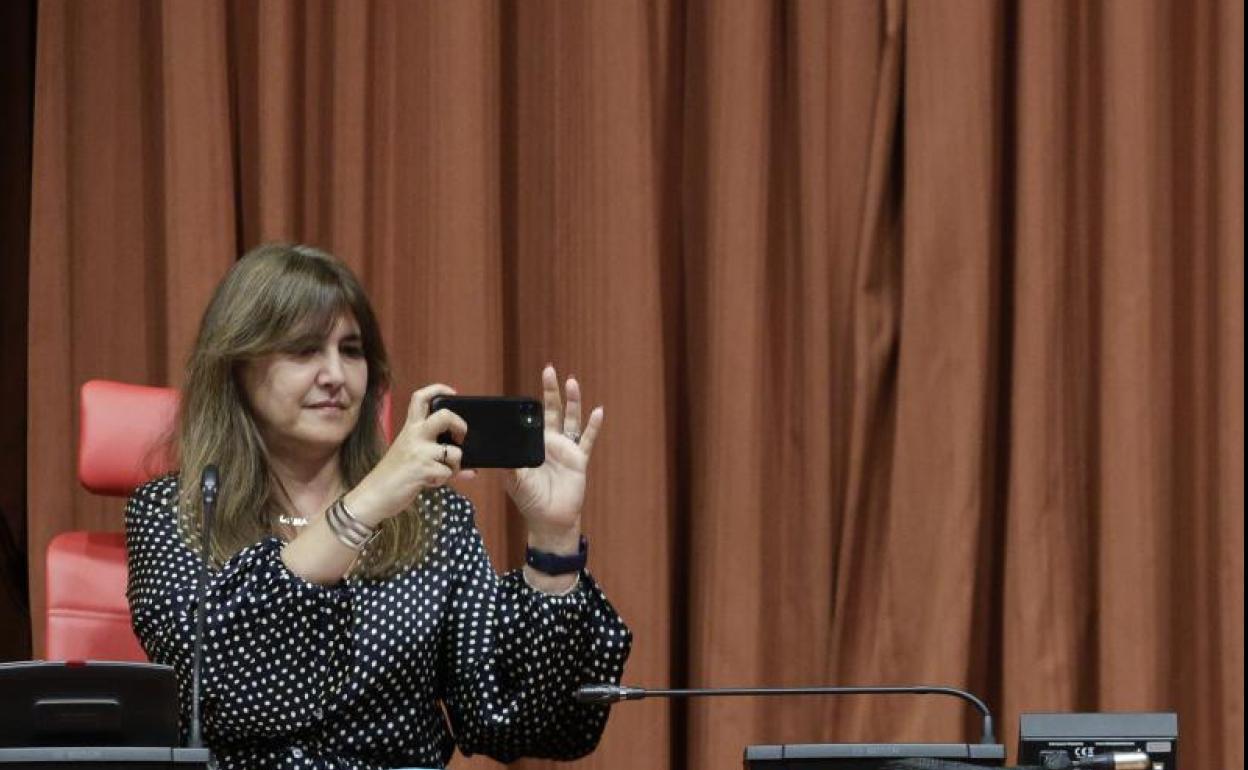 Laura Borràs, presidenta del Parlament y de Junts per Catalunya. 