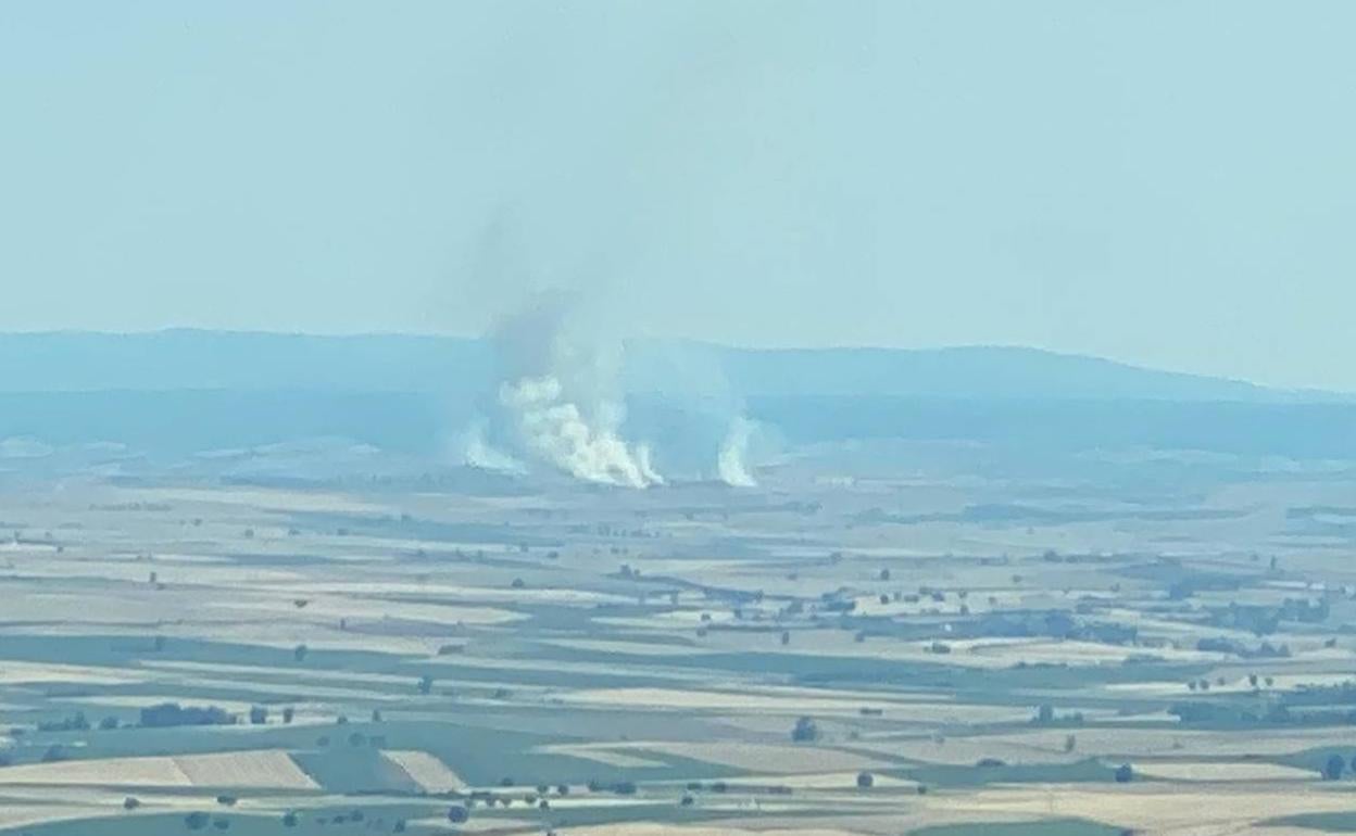 Incendio en Prádanos de Bureba.