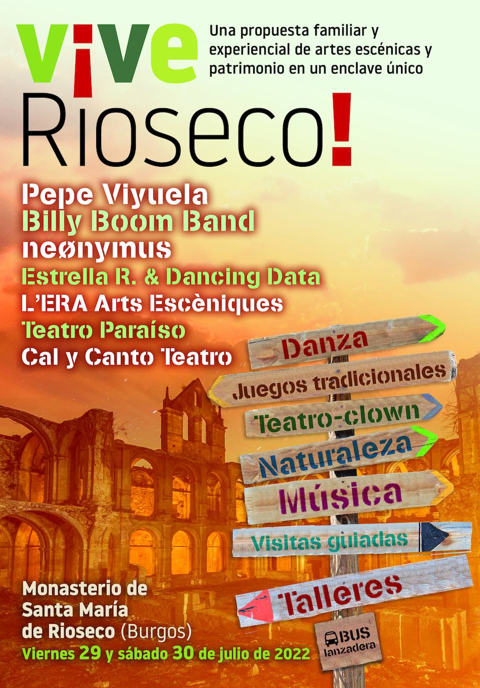 Cartel del festival ¡Vive Rioseco!.