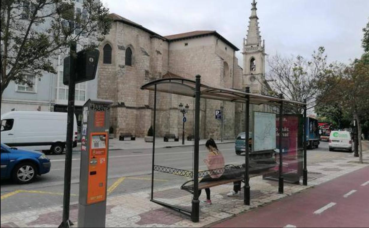 Parada de autobús en Burgos