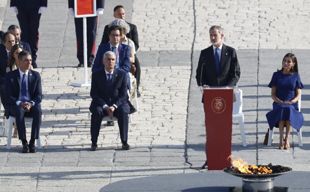 El rey Felipe VI, durante su discurso. 