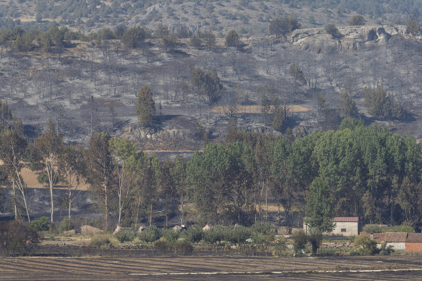 Fotos: El fuego arrasa parte de Santibáñez del Val