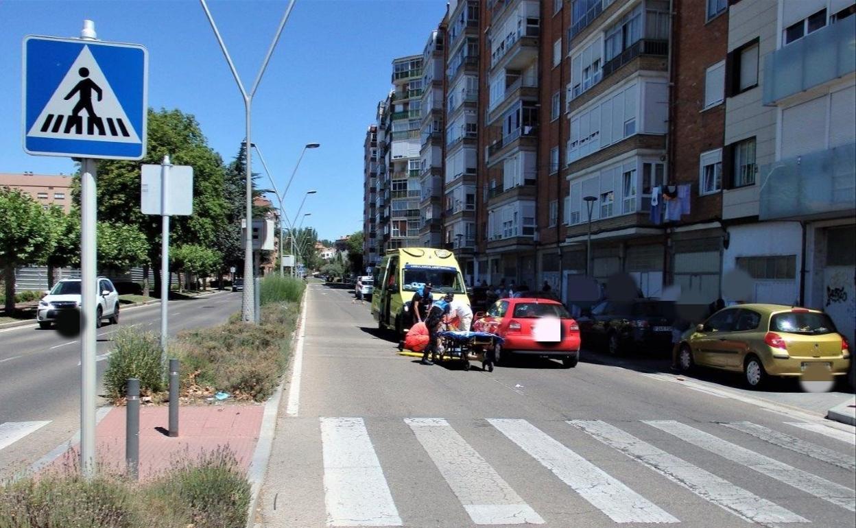 Atropello en la calle Santa Bárbara.