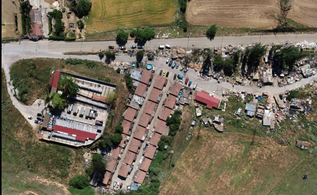 Imagen aérea del poblado de El Encuentro.