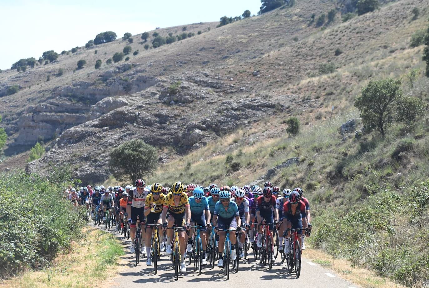 Imágenes de la segunda etapta de la Vuelta a Burgos entre Vivar del Cid y Villadiego