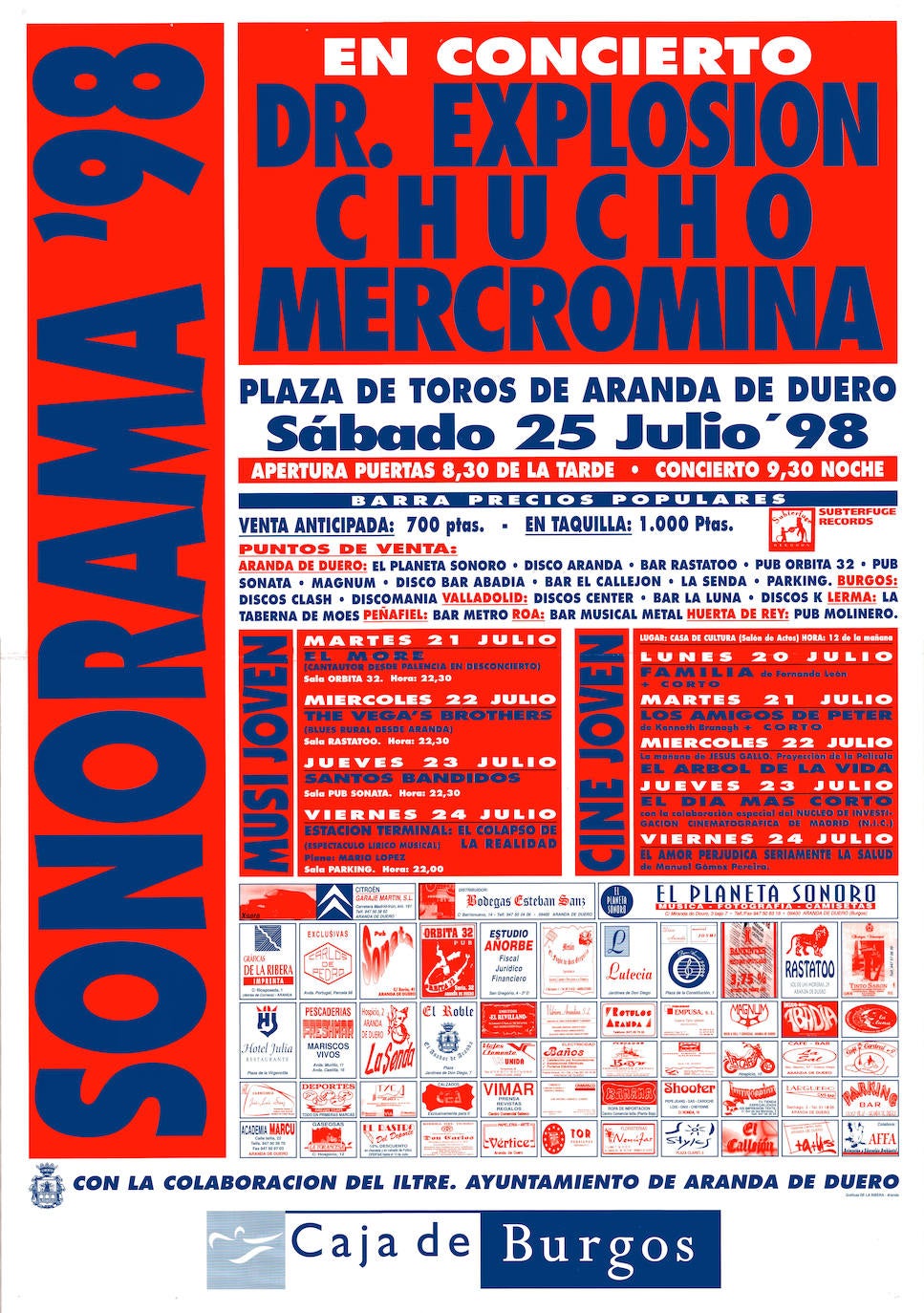 Cartel del primer Sonorama en 1998.