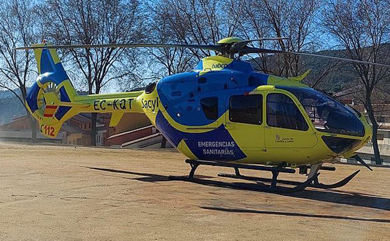 Se requirió de un helicóptero para evacuar a la víctima.