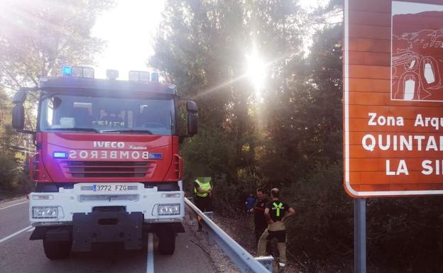 Herido un varón de 20 años tras salirse de la vía en Vilviestre del Pinar 