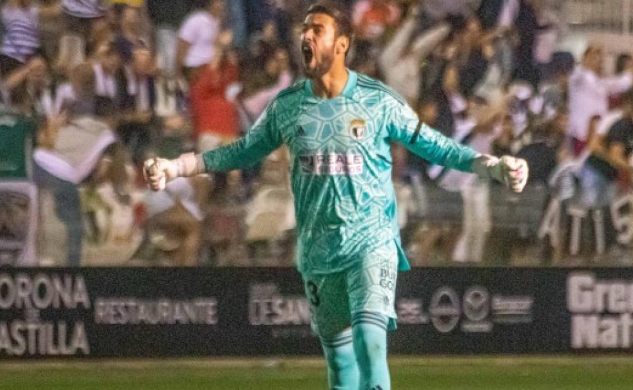 Caro celebra la victoria ante el Málaga el pasado domingo.