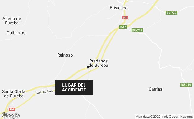 Cuatro heridos en un aparatoso accidente que vuelve a provocar retenciones en la AP-1