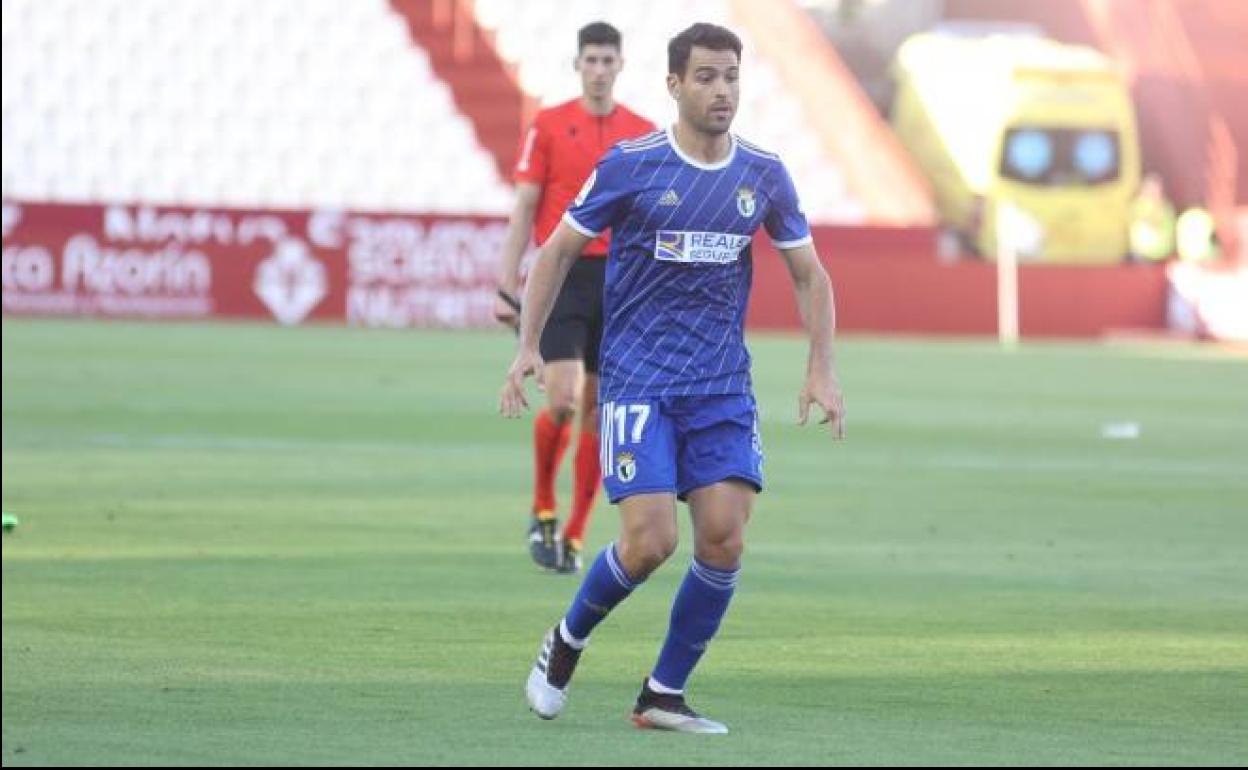 Andy Rodríguez en el partido ante el Albacete donde se produjo la lesión