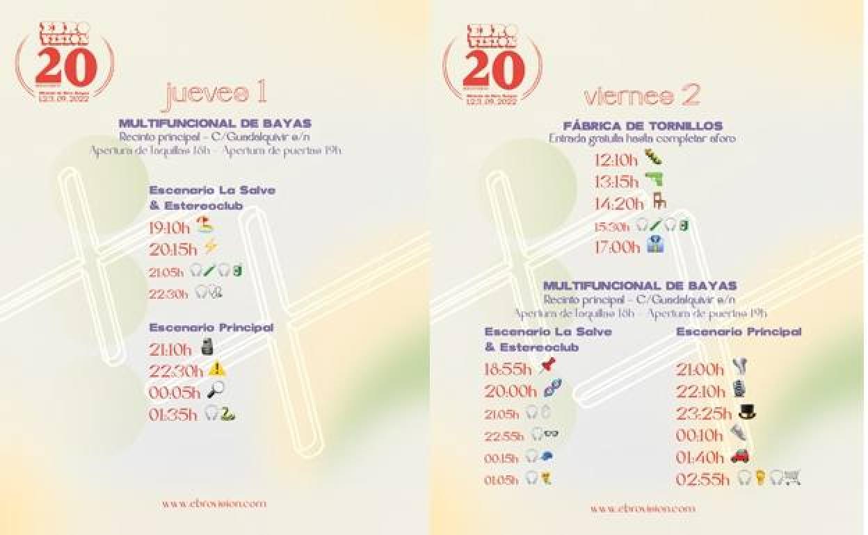 Ebrovisión publica los horarios de apertura de puertas y taquillas de su XX edición