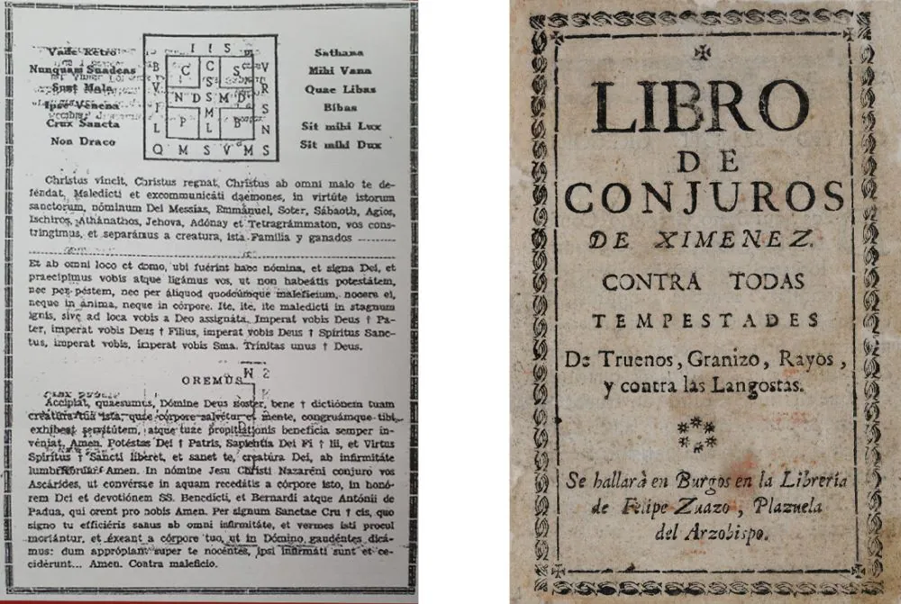 La Cartilla de san Benito y Libro de los Conjuros contienen exorcismos y conjuros contra Satanás.