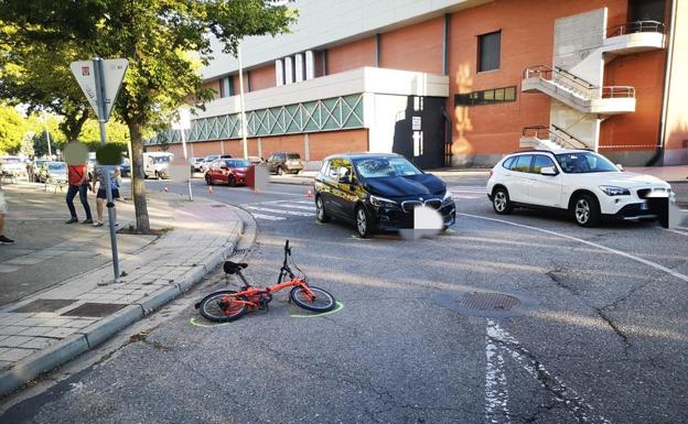 Herido un ciclista en un paso de peatones de Burgos