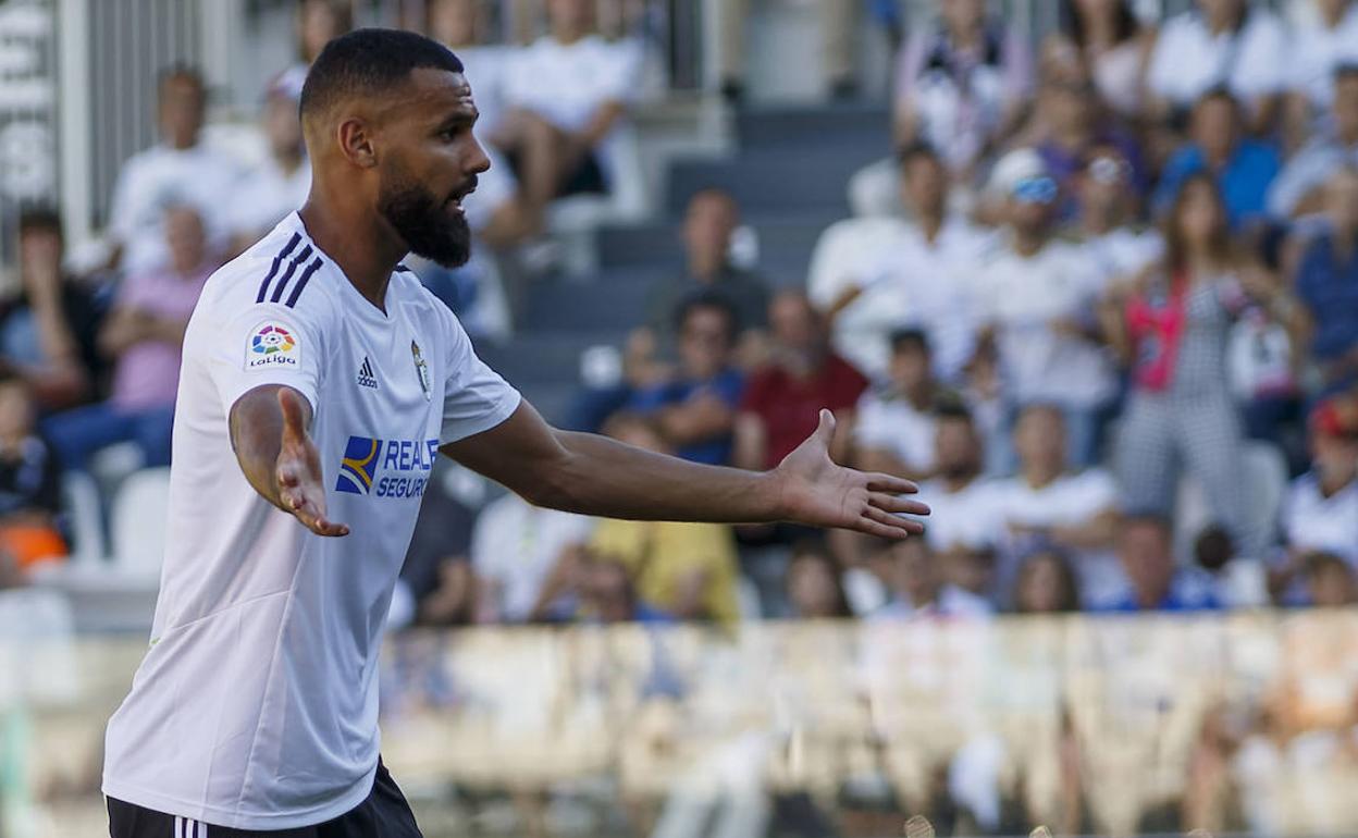 Mourad jugó su primer partido como titular en el Burgos CF. 