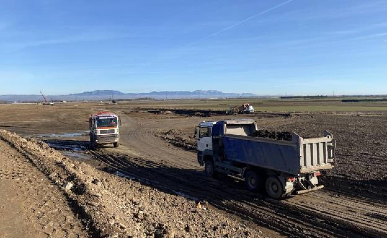 Imagen del único tramo en obras de la A-12 en suelo burgalés. 