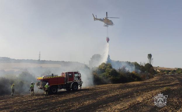 Controlado un incendio agrícola en Castrillo del Val