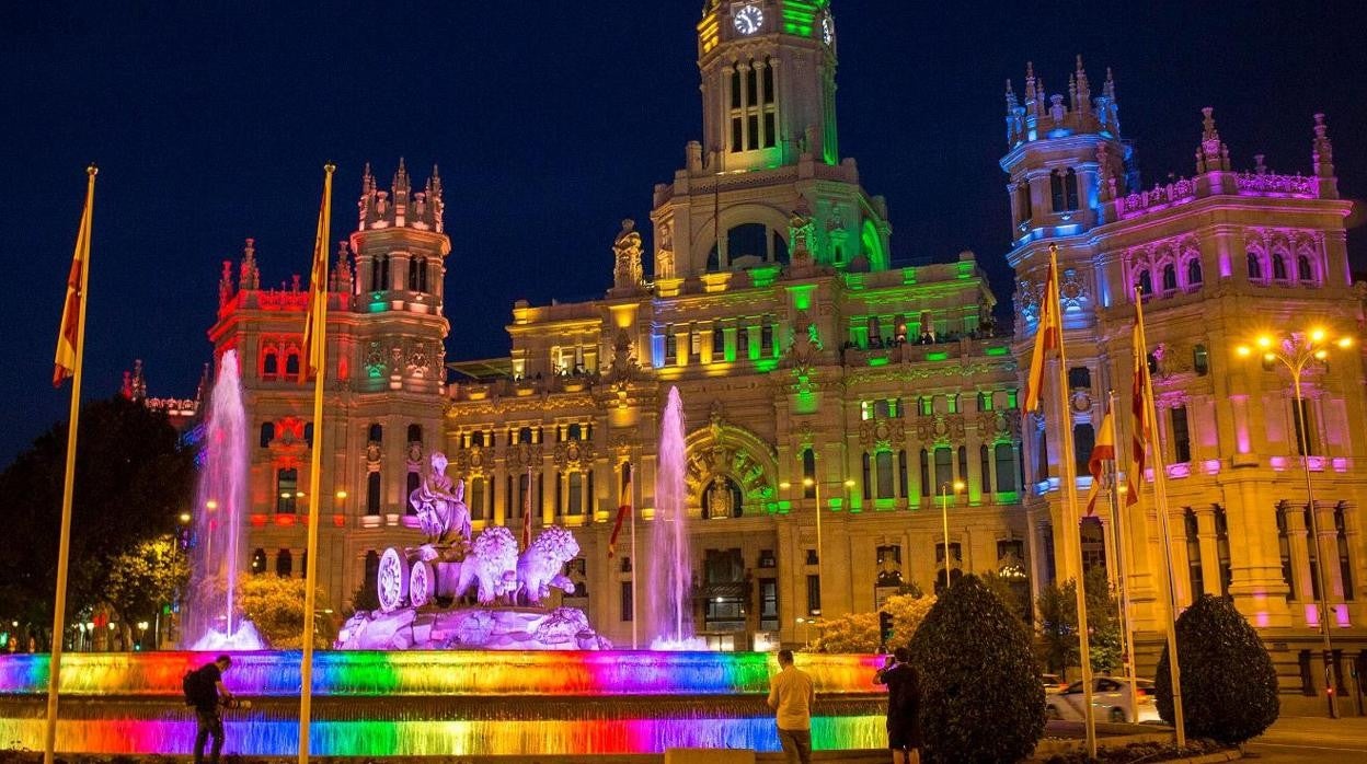 El Palacio de Cibeles, sede del Ayuntamiento de Madrid. 