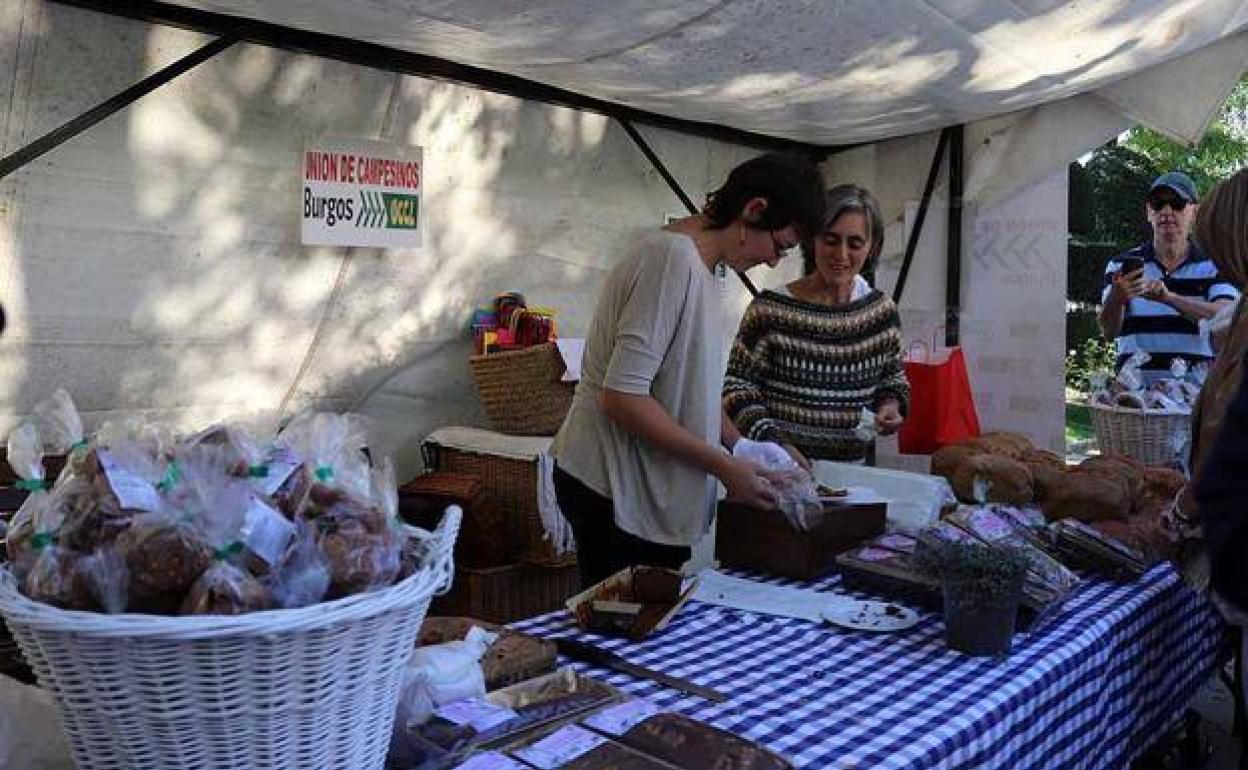 Imagen de archivo de una feria de alimentación en el Paseo del Espolón.