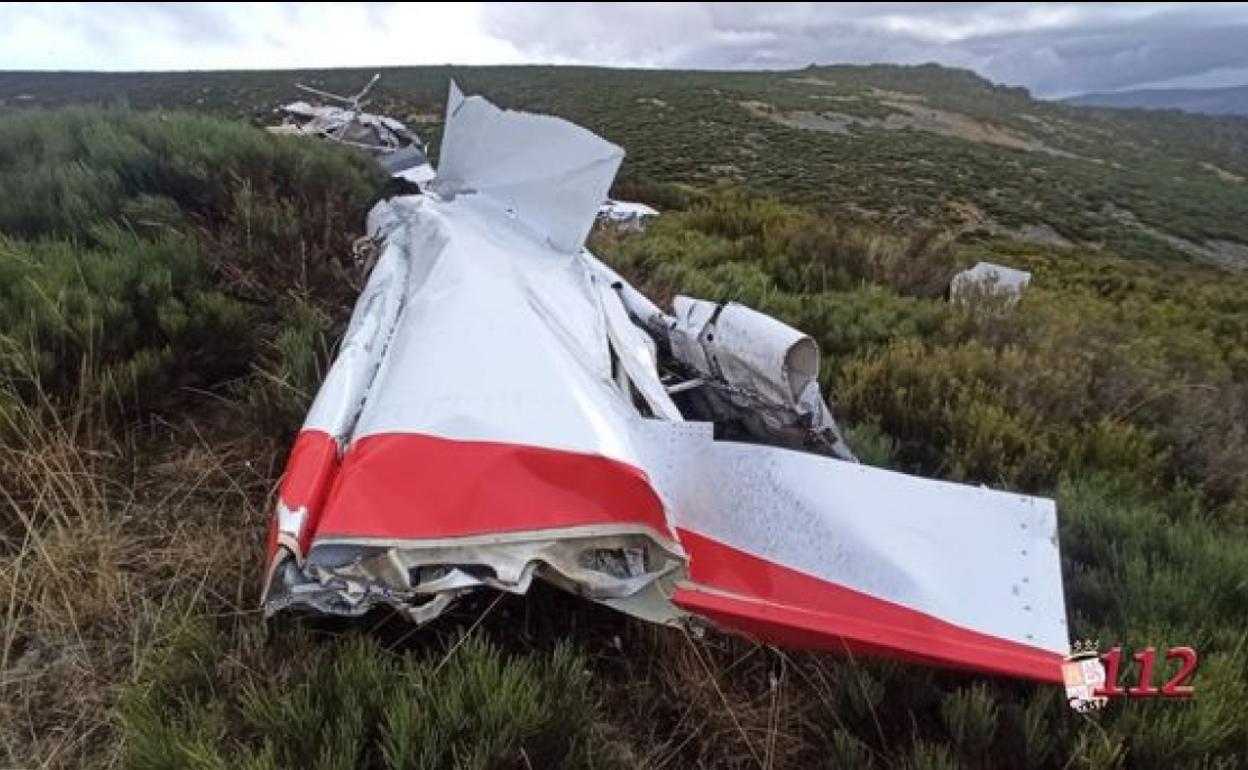 Imagen de la avioneta accidentada. 