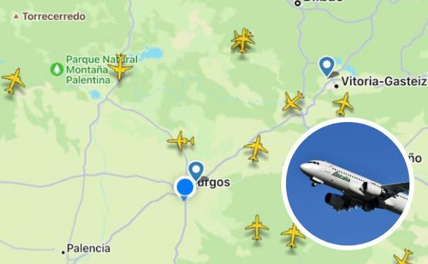 Averigua a dónde se dirigen los aviones que sobrevuelan Burgos