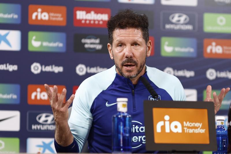 Simeone durante la rueda de prensa previa a la jornada 13 de liga