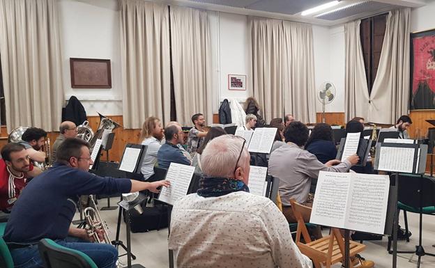 Ensayo de la banda Municipal de Música