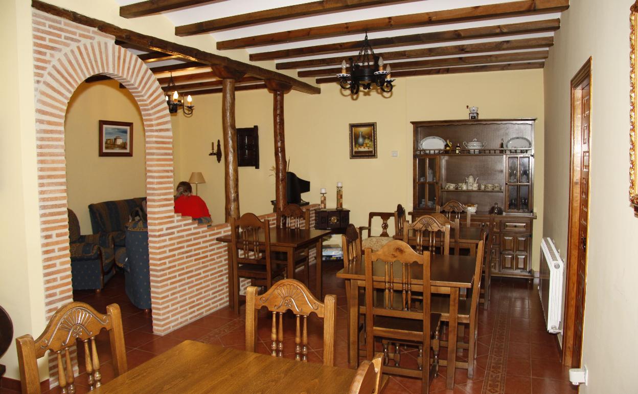 Interior de una casa rural. 