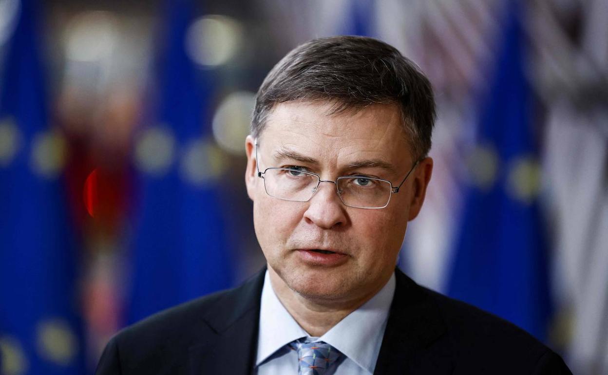 El vicepresidente de la Comisión Europea, Valdis Dombrovskis.