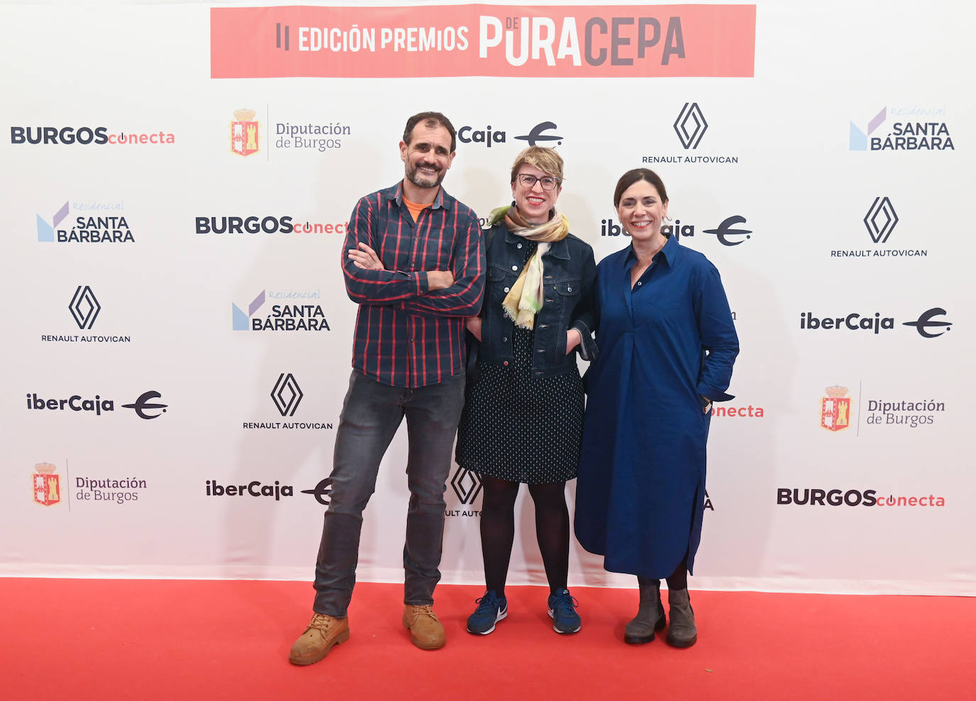 Luis Delgado, Susana Santamaría y Margarita Arroyo (concejala de Podemos en el Ayuntamiento de Burgos).