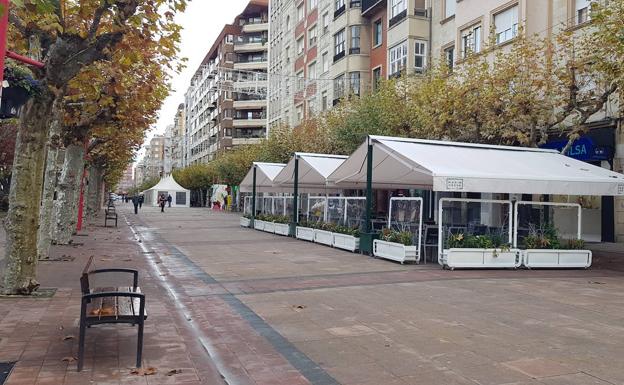 Zona comercial y de hostelería de Miranda.