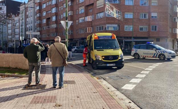 Paso de cebra en el que ha sido atropellada una mujer en Burgos. 